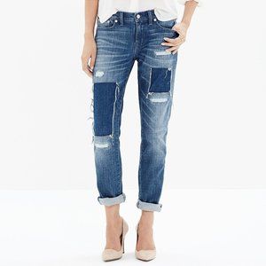 Madewell the Slim Boy Jean Patched-Up Edition Style B7246 - Women's Size 25